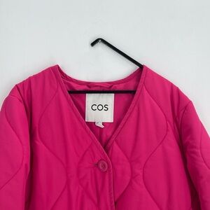 Cos Bright Pink Padded Liner Quilted Jacket